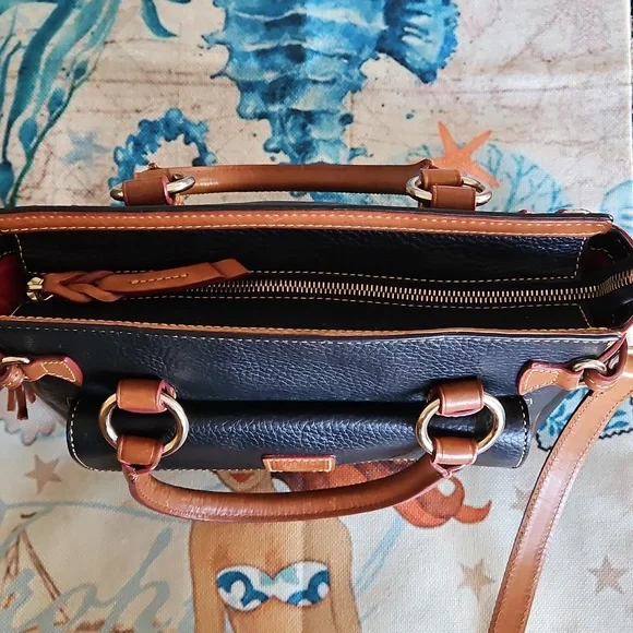 Vintage Dooney & Bourke Pebble Leather Tassel Satchel - Picture 7 of 15
